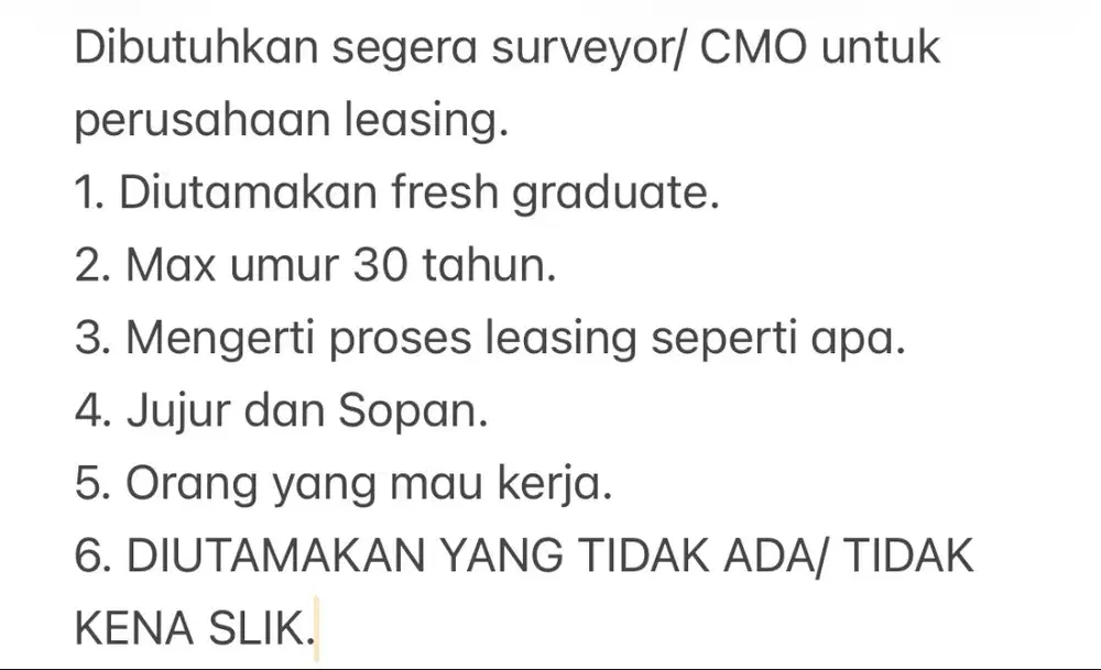 Surveyor (CMO) Leasing
