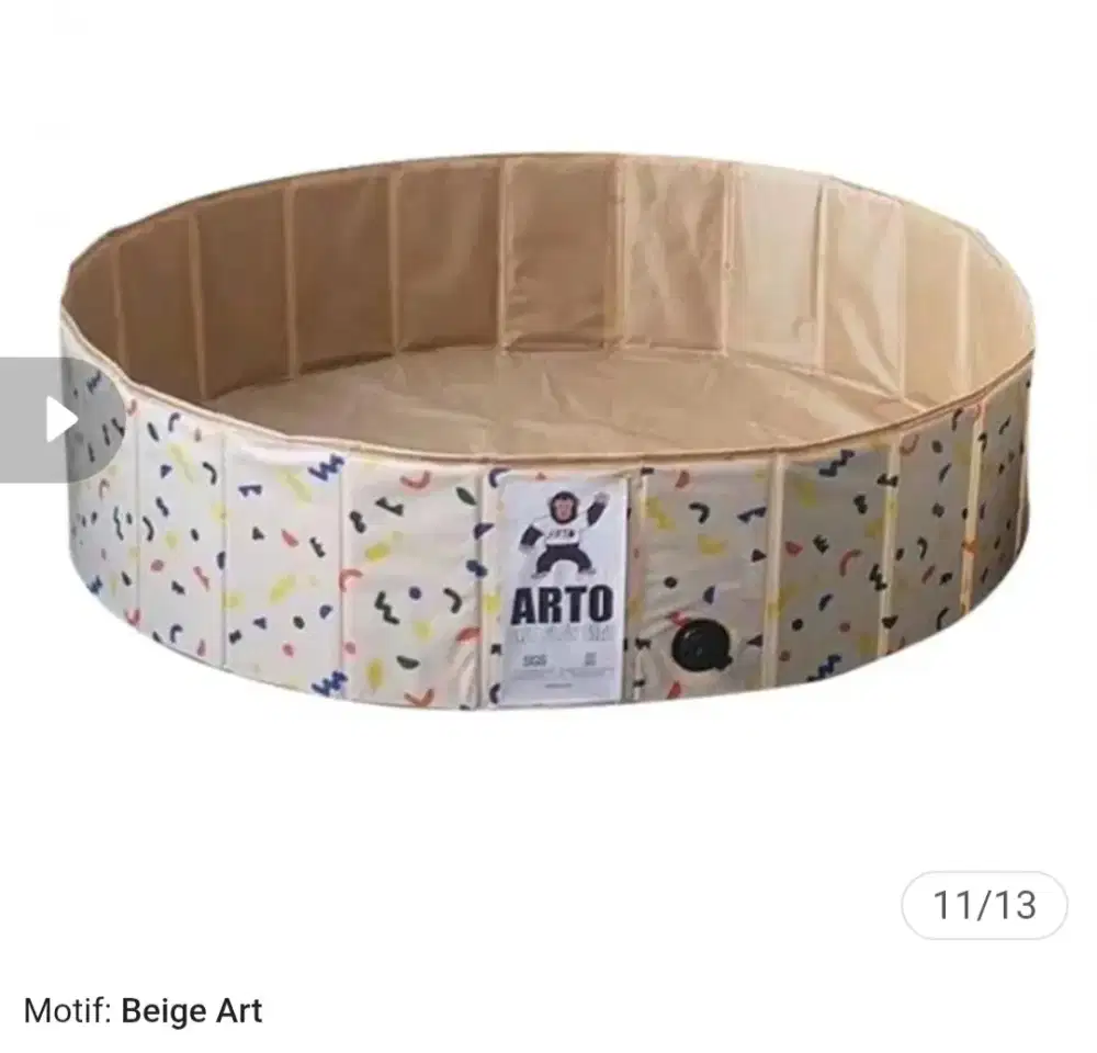 Foldable kolam jumbo warna beige