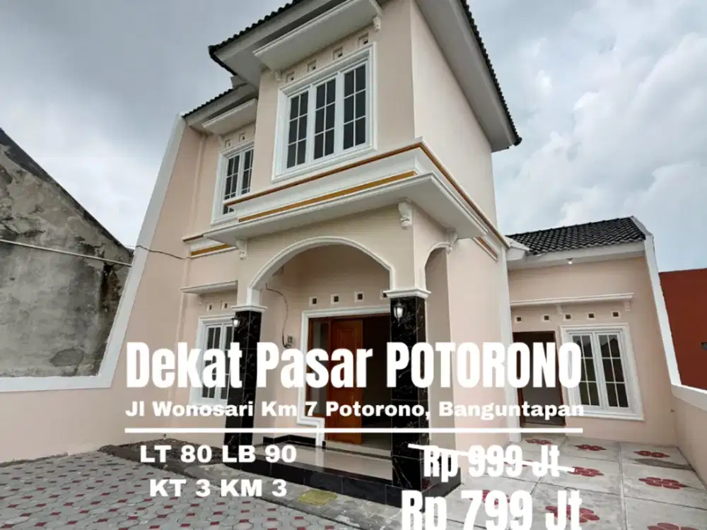 Rumah Baru Mewah murah dekta pasar potorono