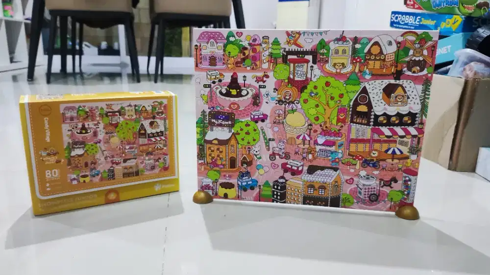 Puzzle Pintoo Original 80 pcs Showcase Junior - Candy Village (BEKAS)