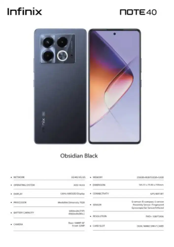 Infinix Note 40 4G 8/256