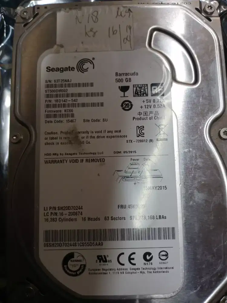 HDD sata 500Gb hardisk pc 3.5inc bisa untuk eksternal , playstation