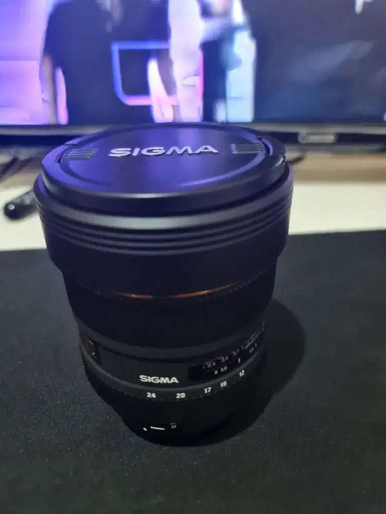 Lensa dslr Sigma for canon 12-24mm f4.5-5.6 DG HSM fish eye fullframe