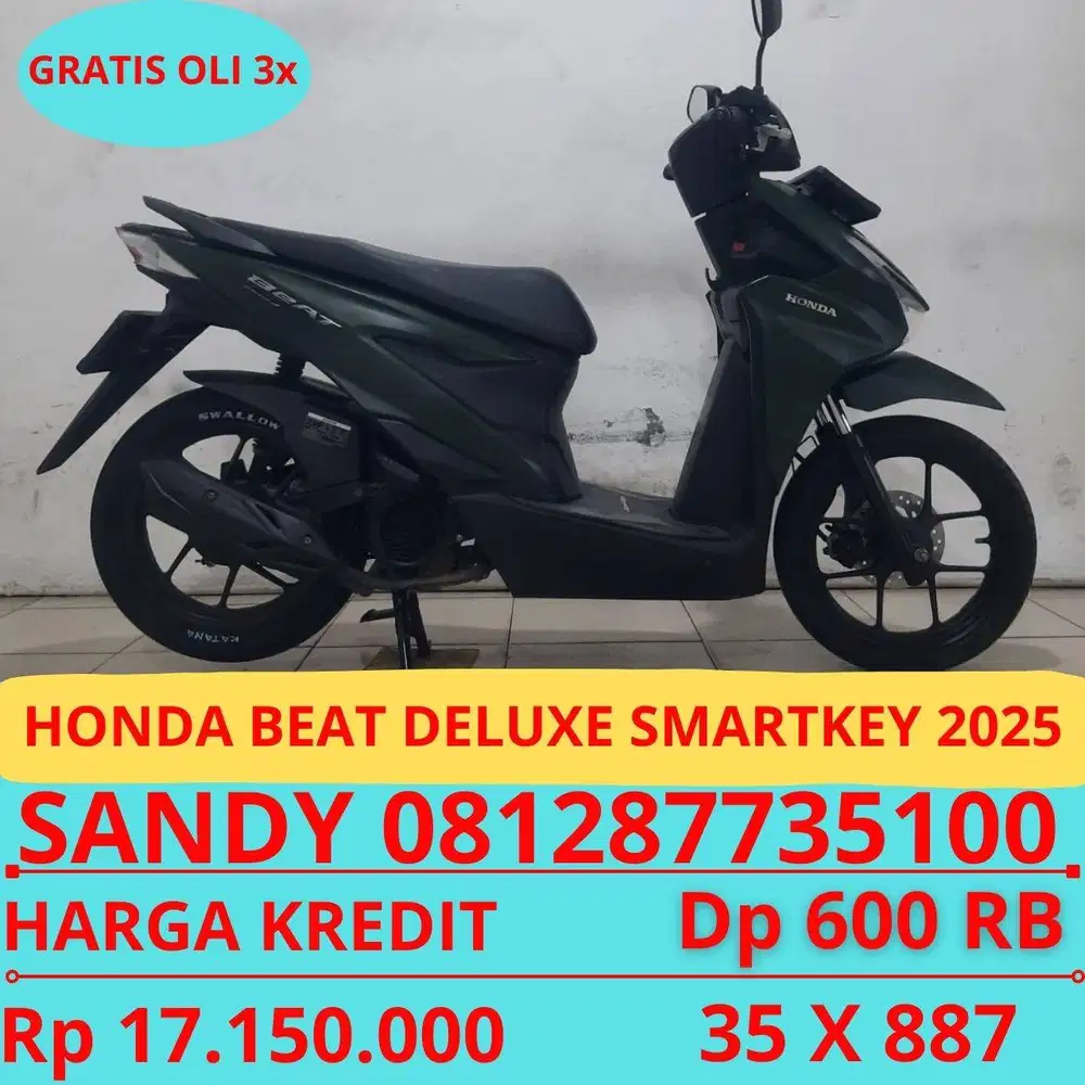 HONDA BEAT DELUXE SMARTKEY 2025 DP MURAH HANYA 600 RIBU GUYSS