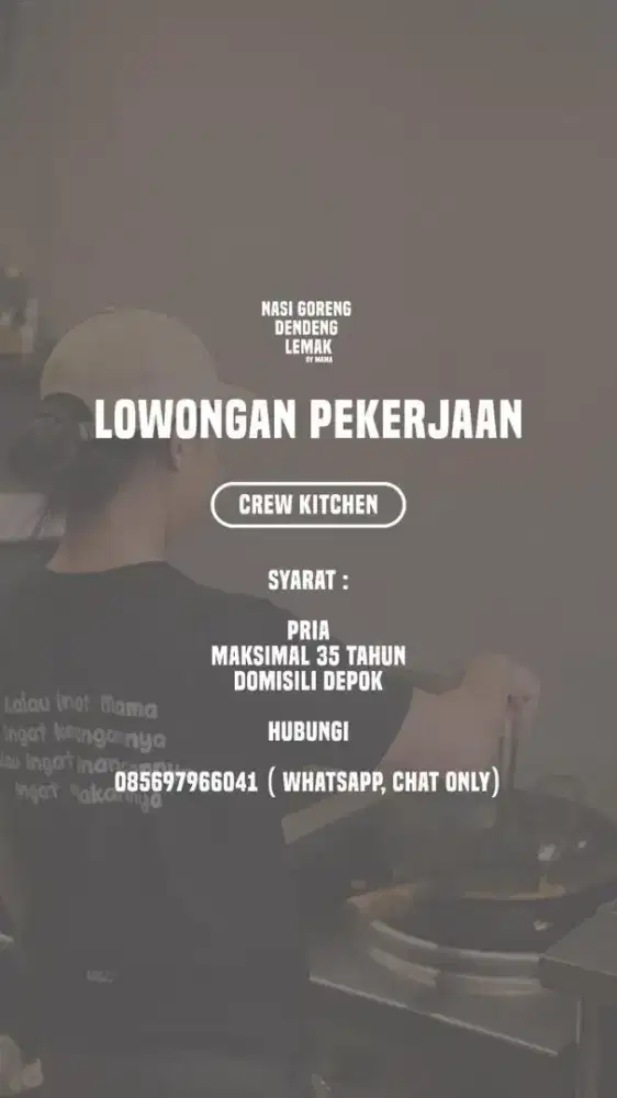 Lowongan karyawan untuk laki laki
