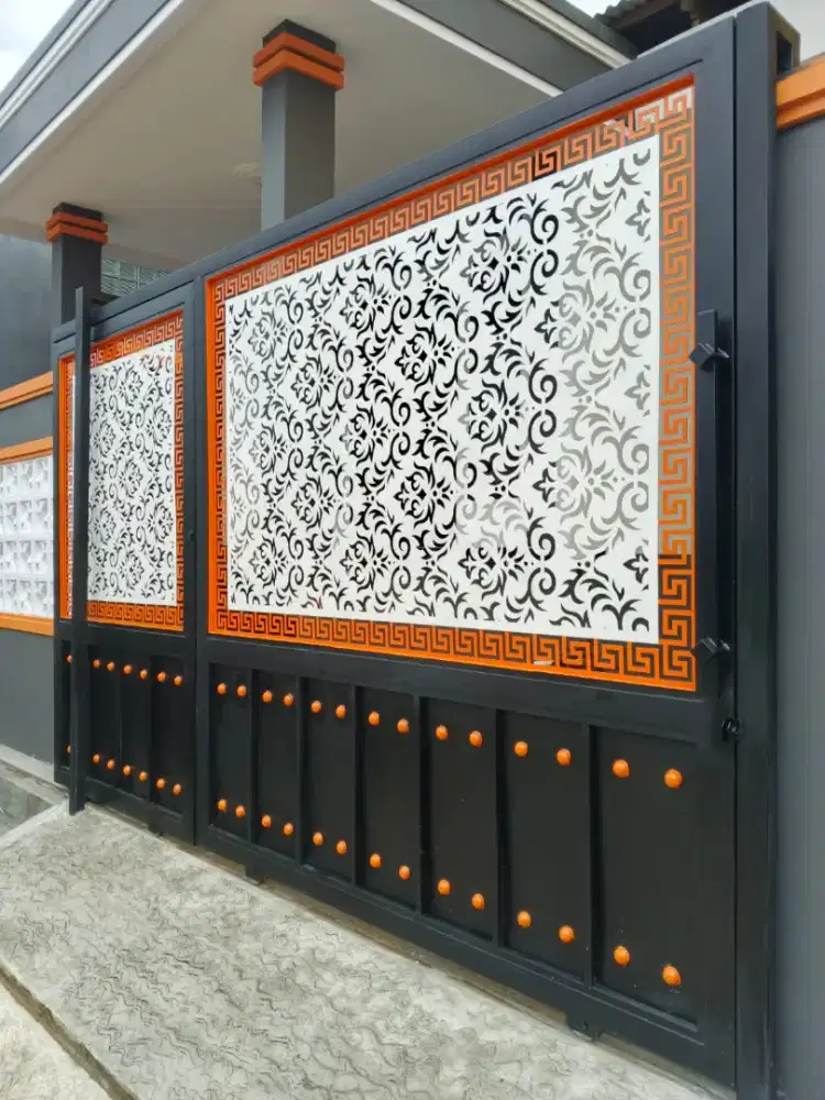 Pagar rumah cutting laser kombinasi