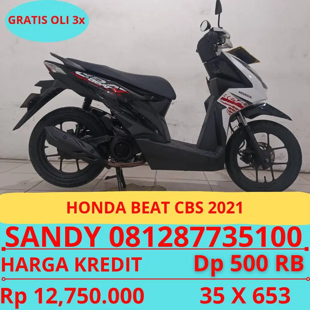 HONDA BEAT CBS 2021 DP MURAH 500 RIBU GUYSSS