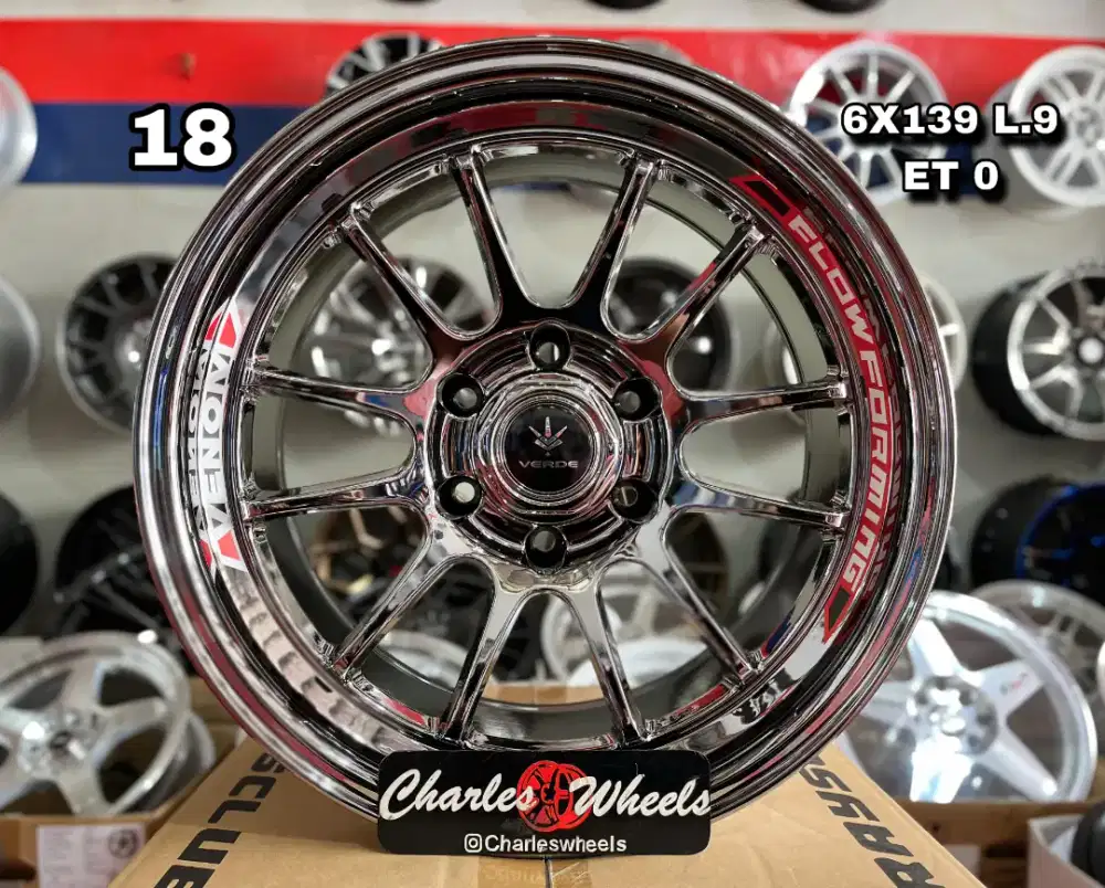 VELG VENOM 5 BLACKCHROME RING 18 MURAH