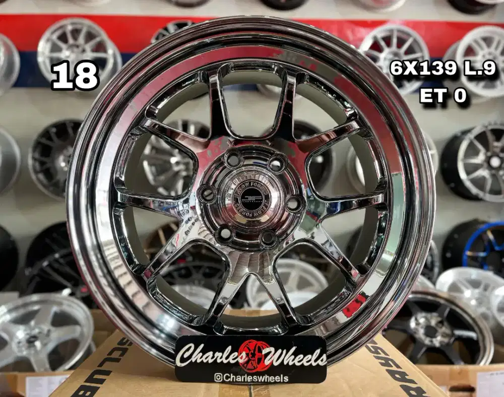 VELG VENOM NERO BLACKCHROME R18 MURAH