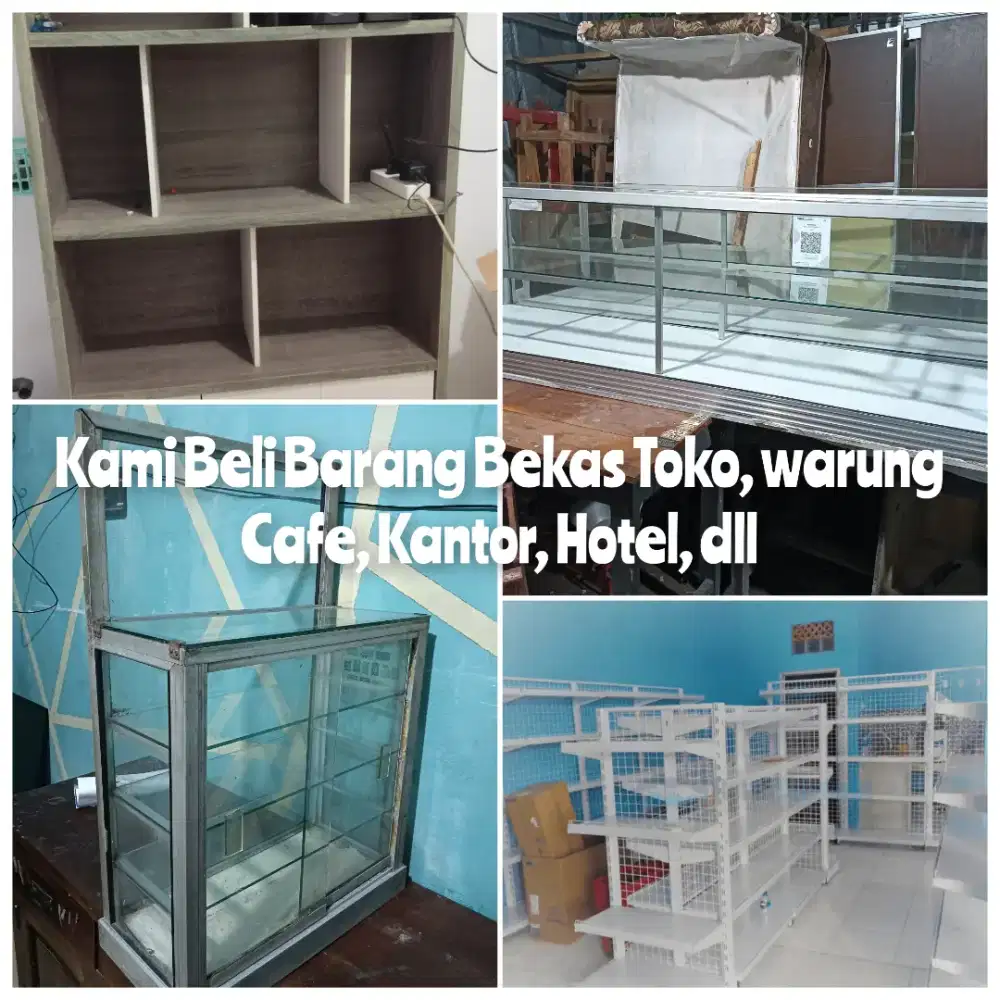 Kami Beli Terus barang Bekas Rumah tangga Etalase , Lemari, sofa edll
