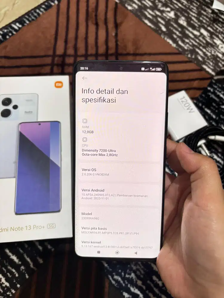 Xiaomi Redmi Note 13 5G Pro Plus 12/516 Midnight Black, Full set,Mulus