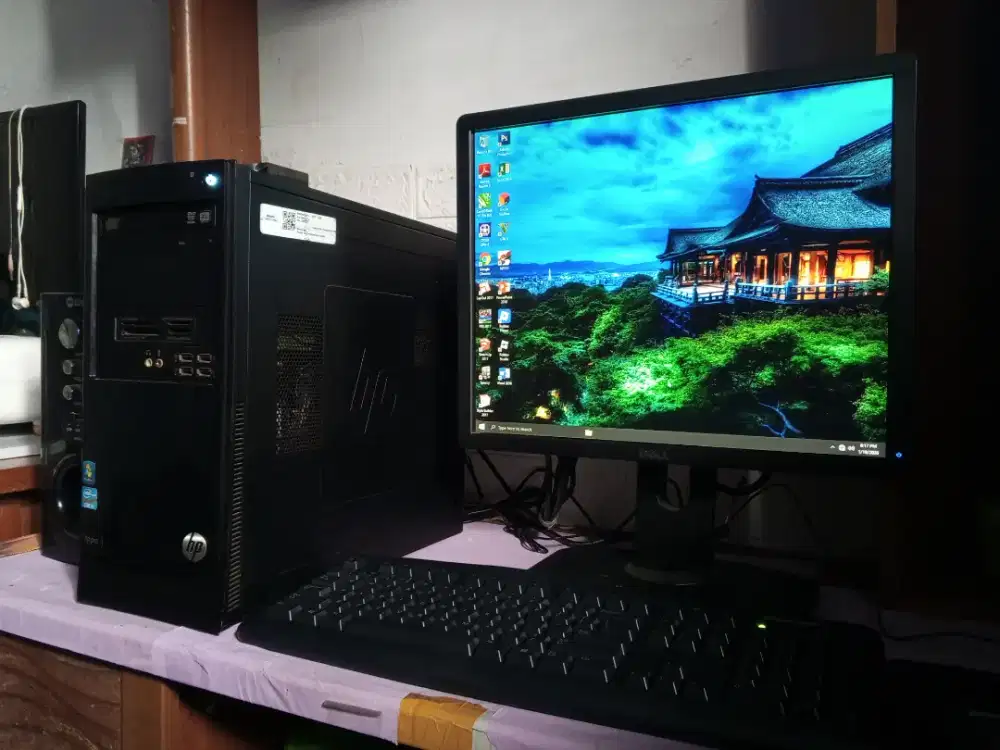 Pc gaming HP intel core i5 + ram 8gb + vga nvidia 4gb + monitor 19inch
