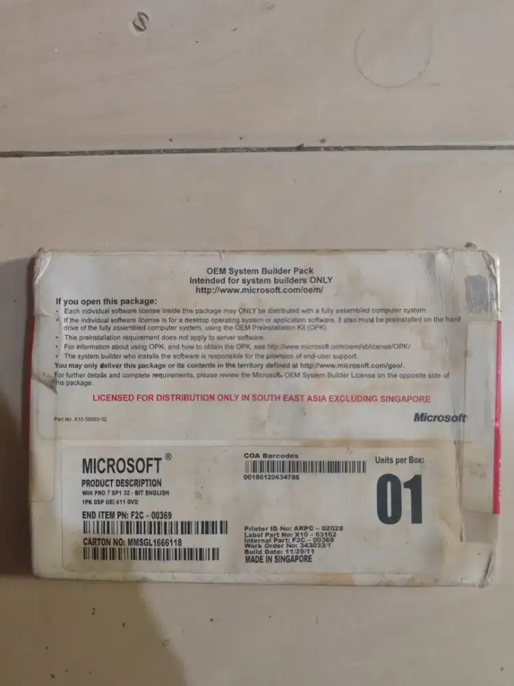 Windows 7 Professional Original 32 Bit