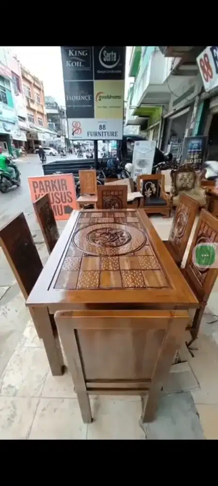 Kredit meja makan jati tanpa dp