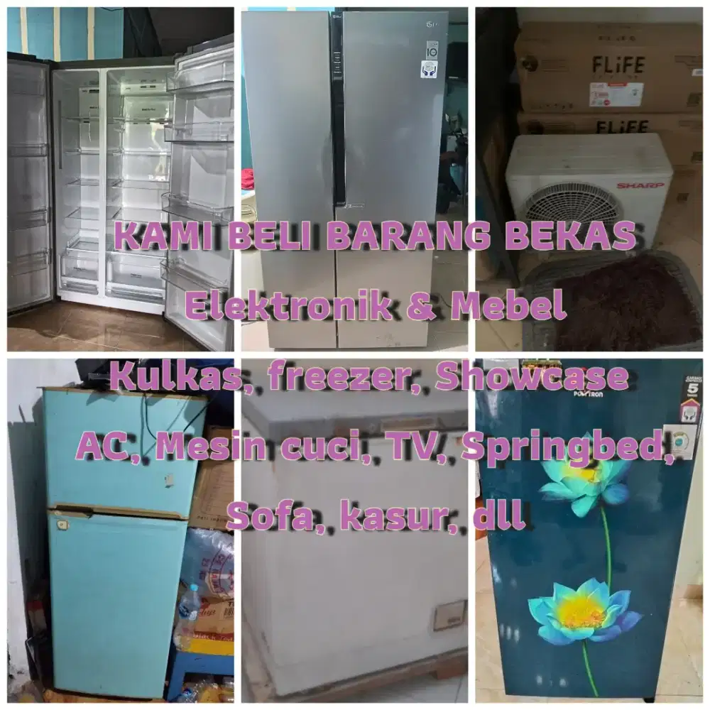 Kami beli kulkas bekas dan freezer, showcase sekon anda