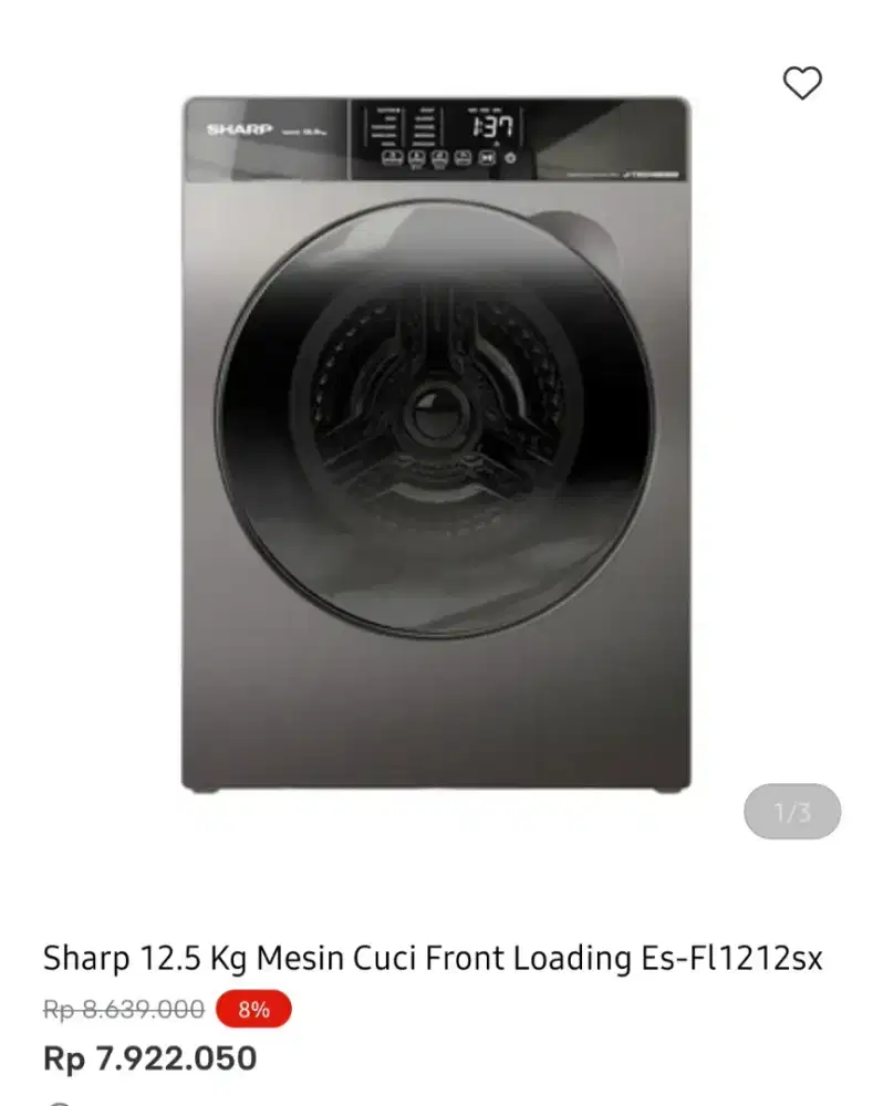 WM FRONT LOAD SHARP 12.5KG