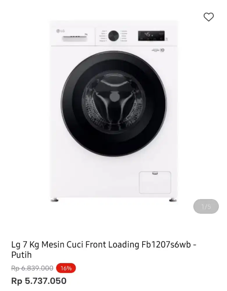 WM FRONT LOAD SHARP 7KG