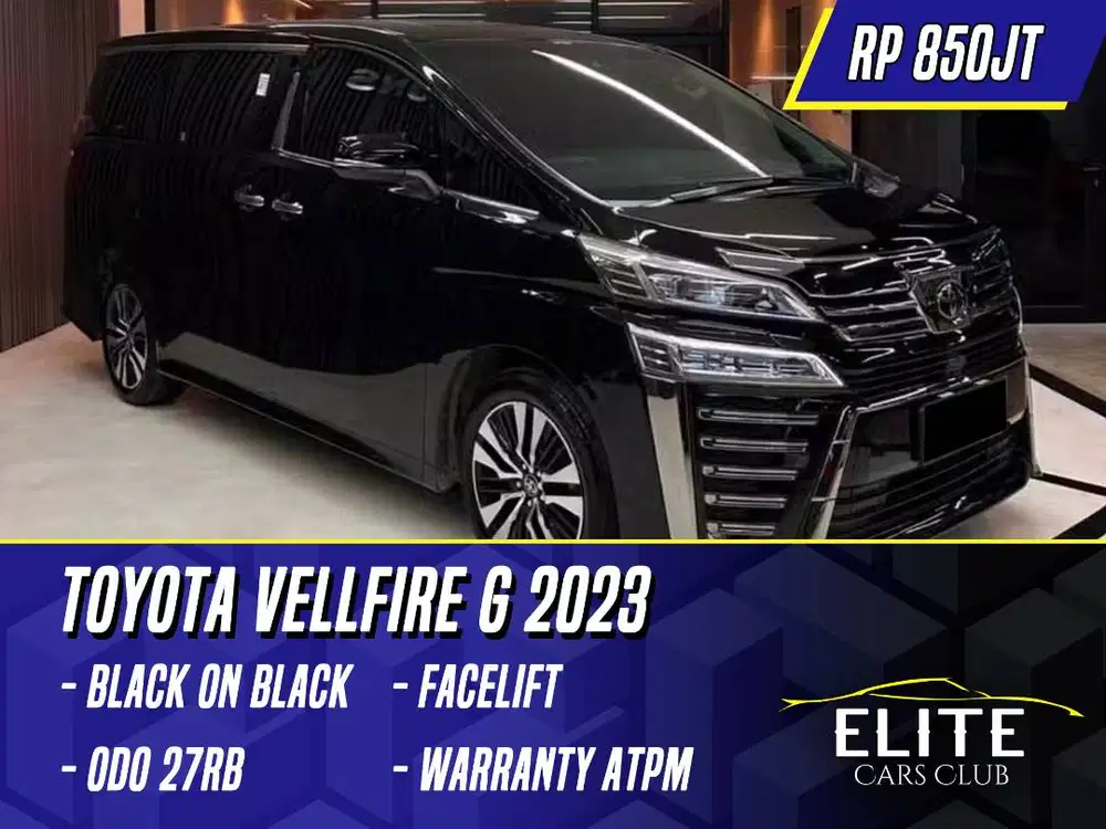Toyota Vellfire G TSS 2023 Facelift Black Hitam Velfire