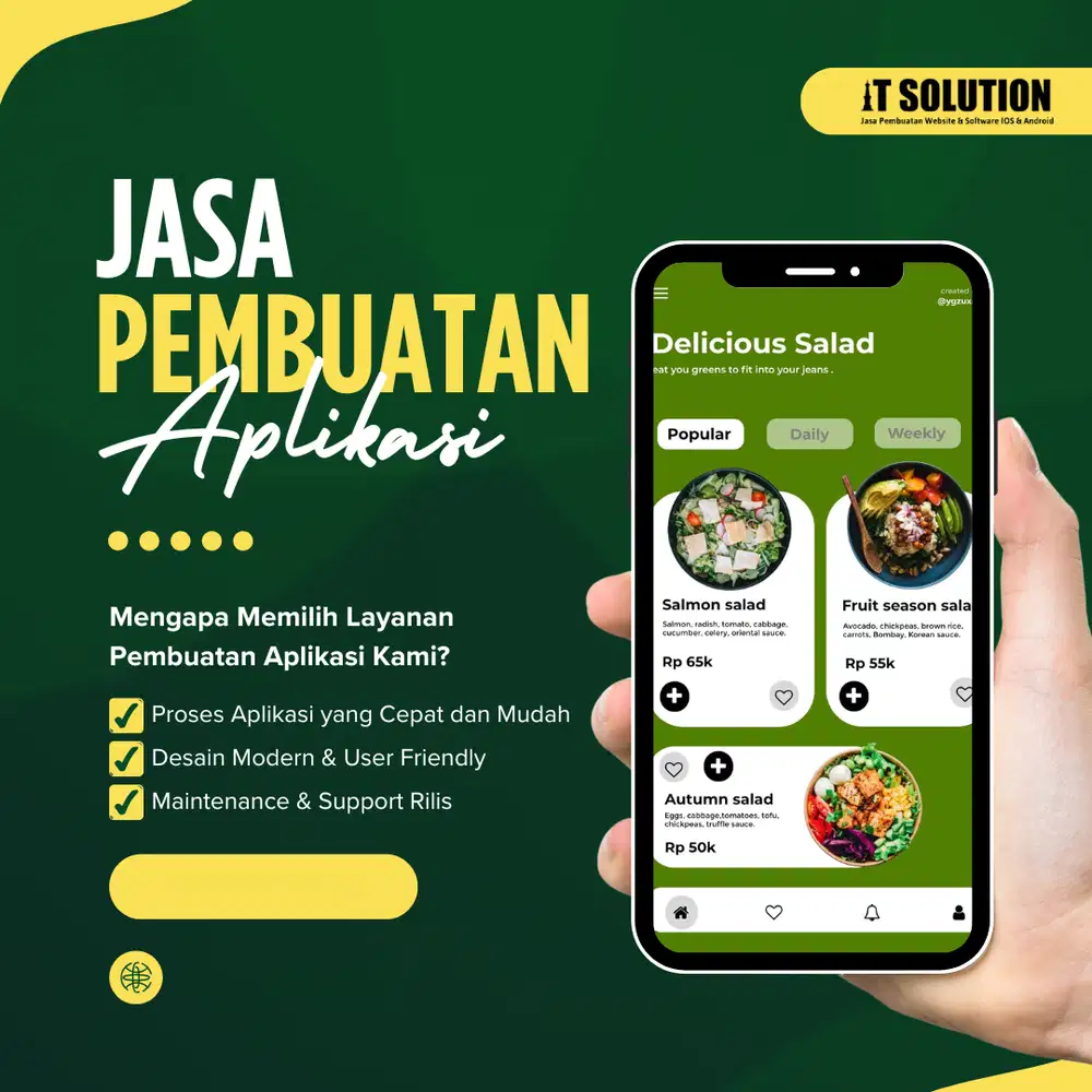 Pembuatan Aplikasi Android dan iOS Cutom -  Gratis Maintenance