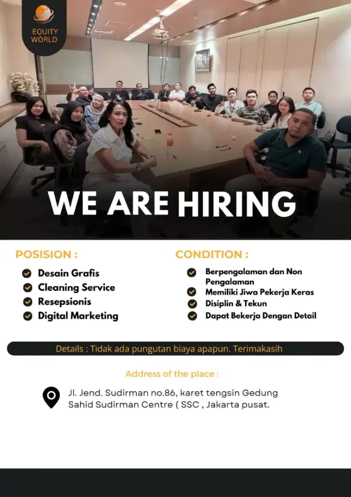 Sedang membutuh staff baru