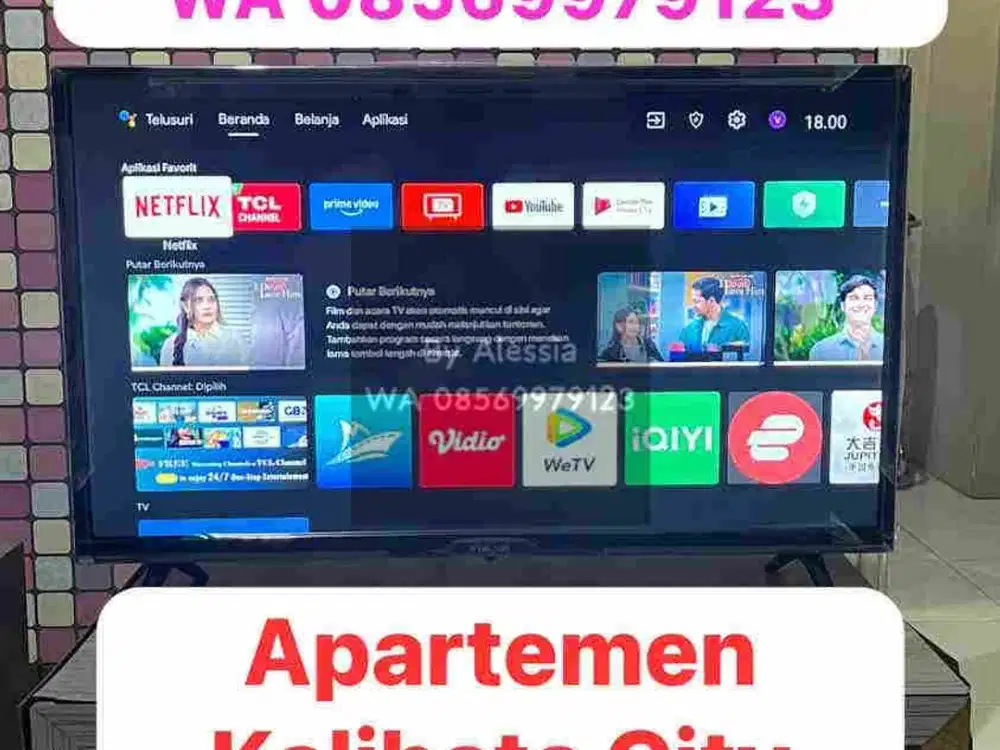 Sewa Harian & Transit 3/4/6 jam FREE NETFLIX apartemen Kalibata City