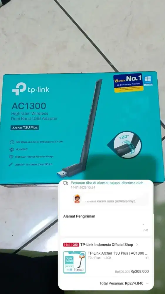 USB Adapter Archer T3U Plus