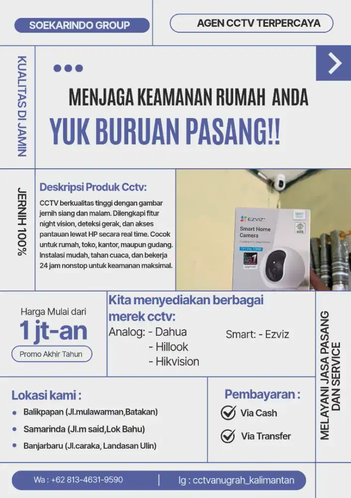 PEMASANGAN DAN SERVICE CCTV PROFESIONAL TERPERCAYA ADA DI KAMI
