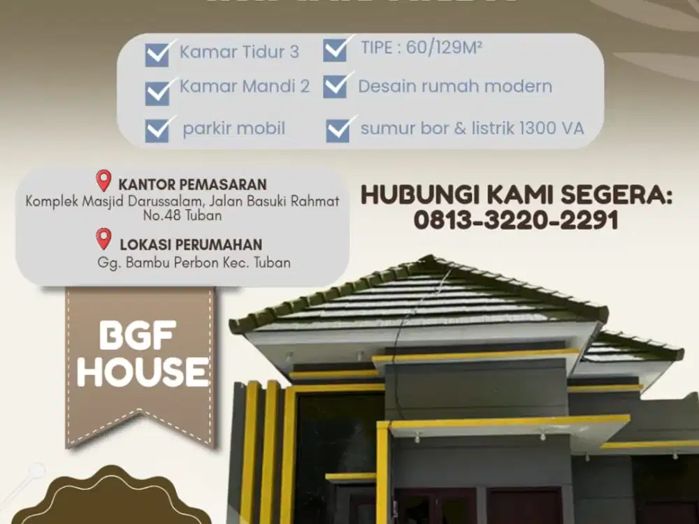 Rumah minimalis modern, cocok untuk keluarga muda