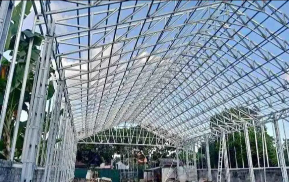 Pembuatan dan pemasangan atap rumah, gudang, kanopi sekolahan