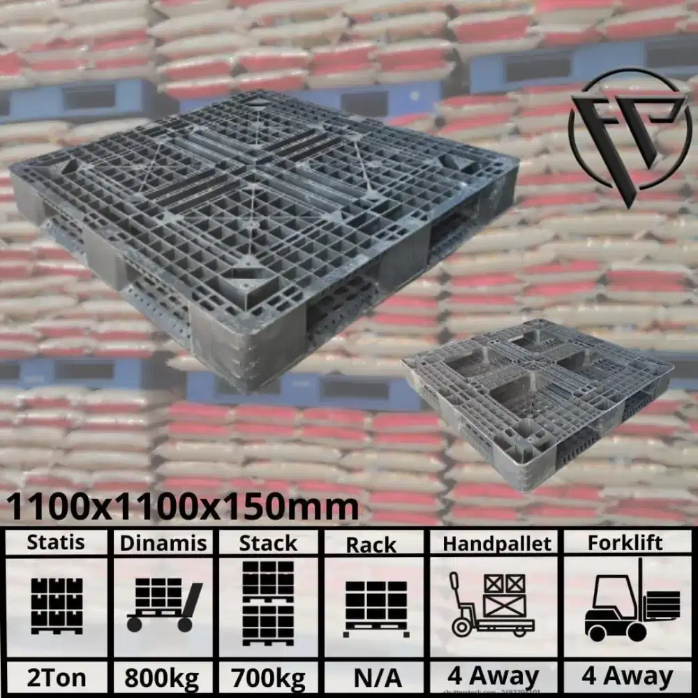 Pallet plastik new untuk kebutuhan gudang