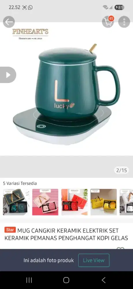 Mug cangkir elektrik