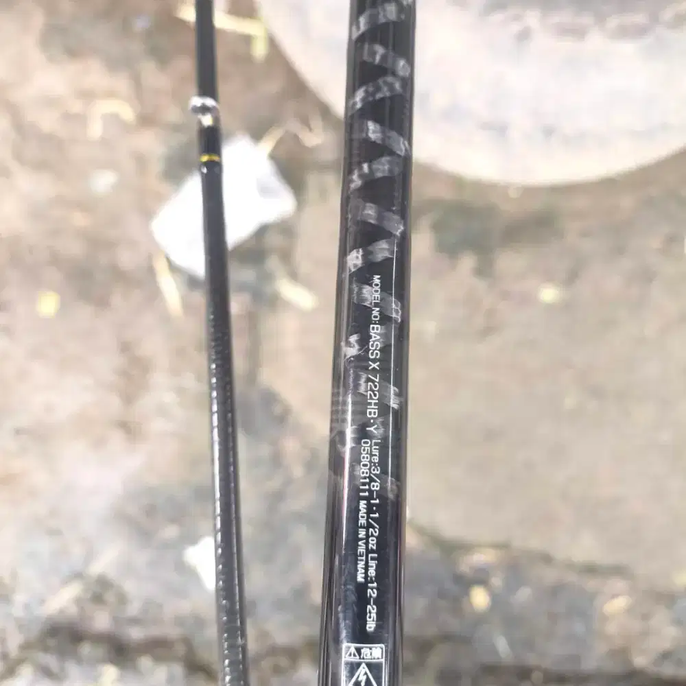Daiwa x bass 722 HB
LINE 12/25 LB
Panjang  2.18 m