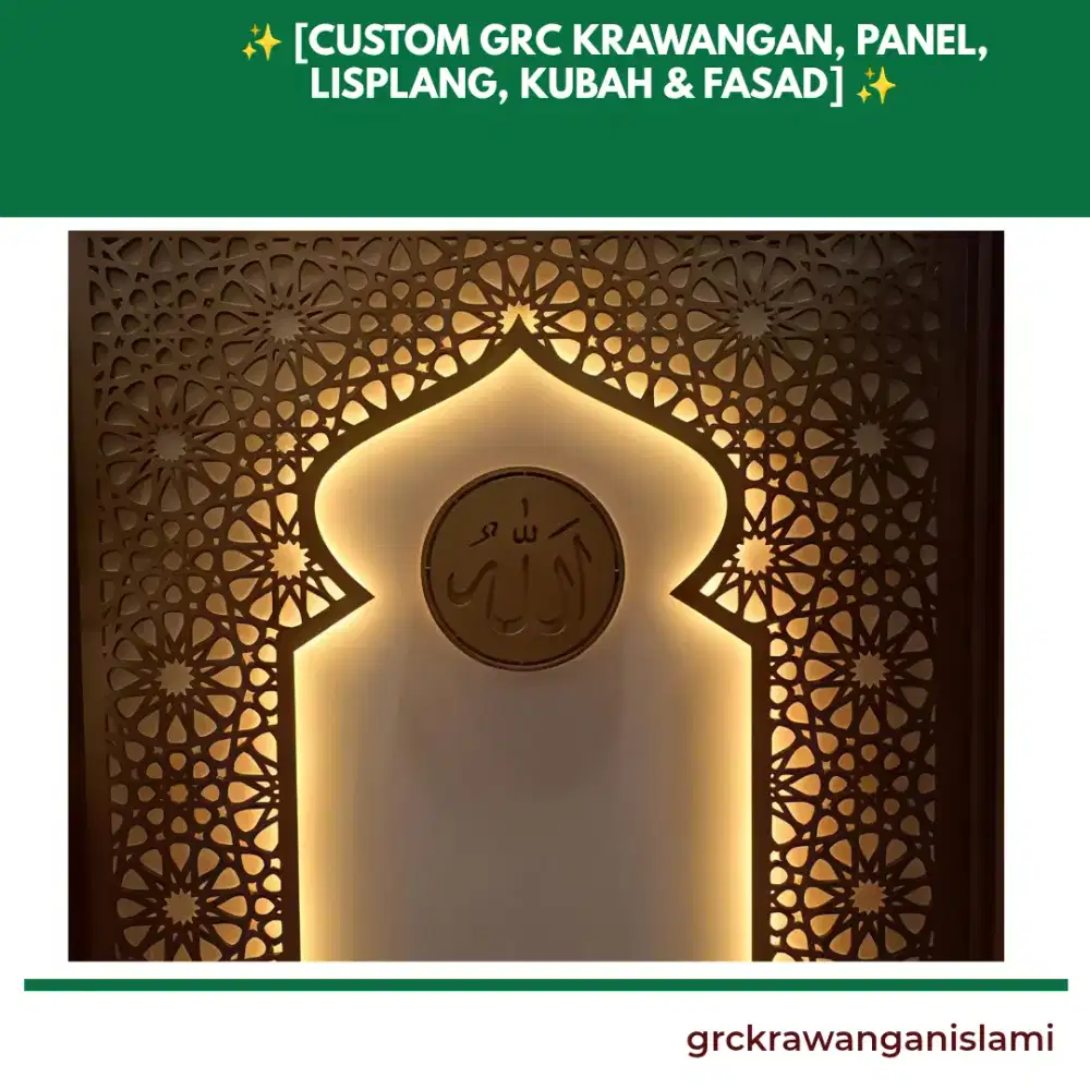 Jual ornamen GRC masjid / mihrab masjid Jakarta terbaru