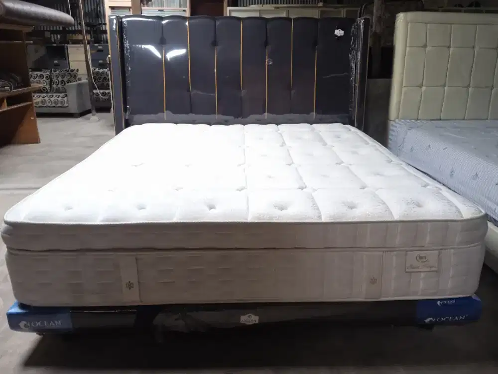 DIJUAL SET SPRINGBED MERK SERTA 6 KAKI 180X200 KONDISI BEKAS 85%