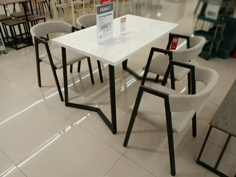 Obral meja makan set murah