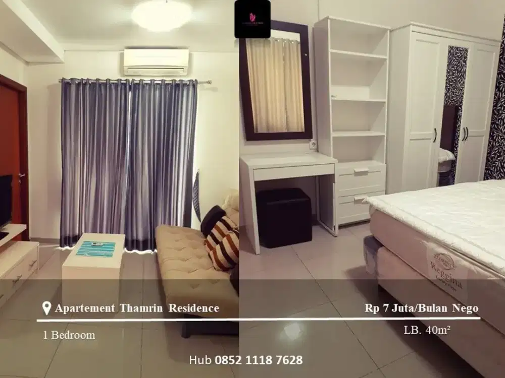 Disewakan Apartement Thamrin Residence High Floor 1BR Full Furnished