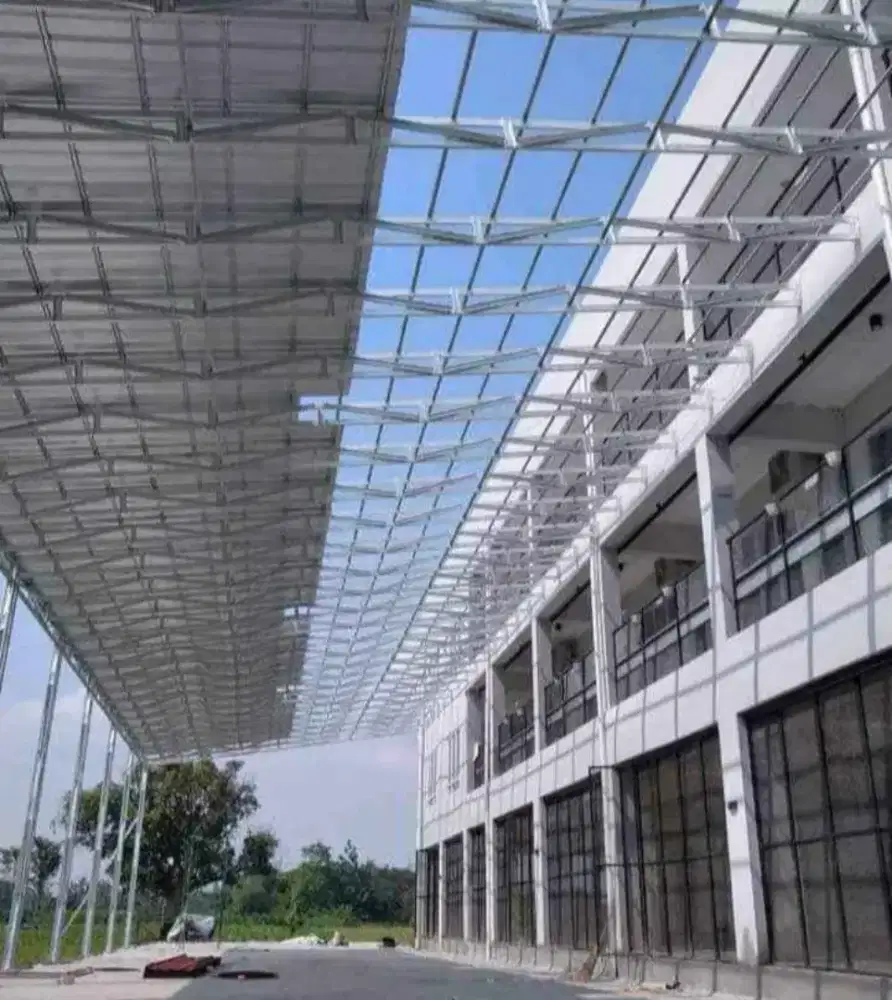 Kanopi parkiran dan garasi kendaraan dari canal c dan galvalum