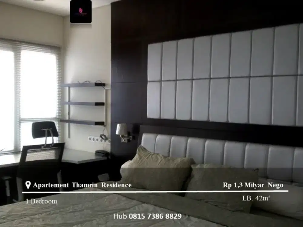 Dijual Apartement Thamrin Residence High Floor 1BR FF