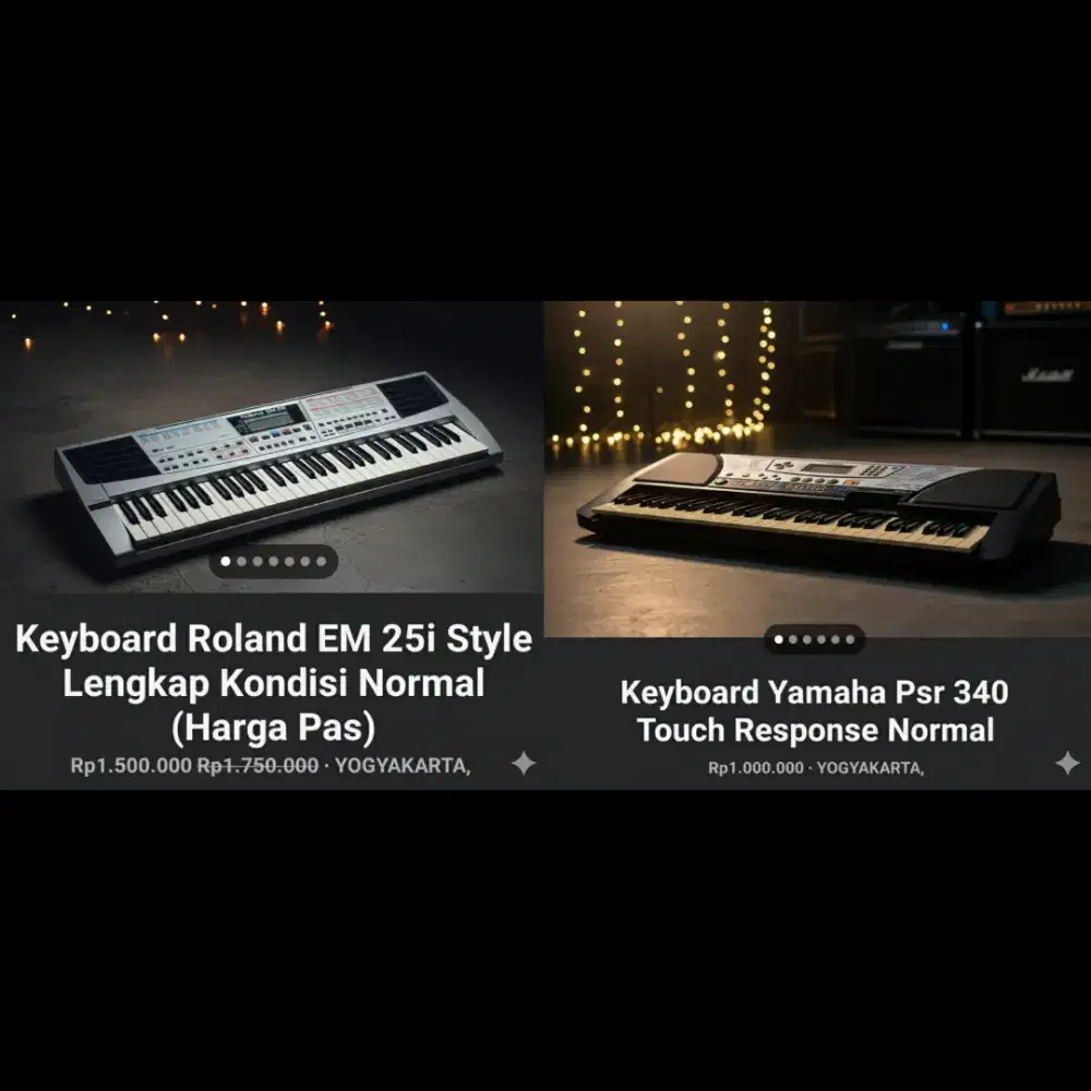 Keyboard Roland dan Yamaha