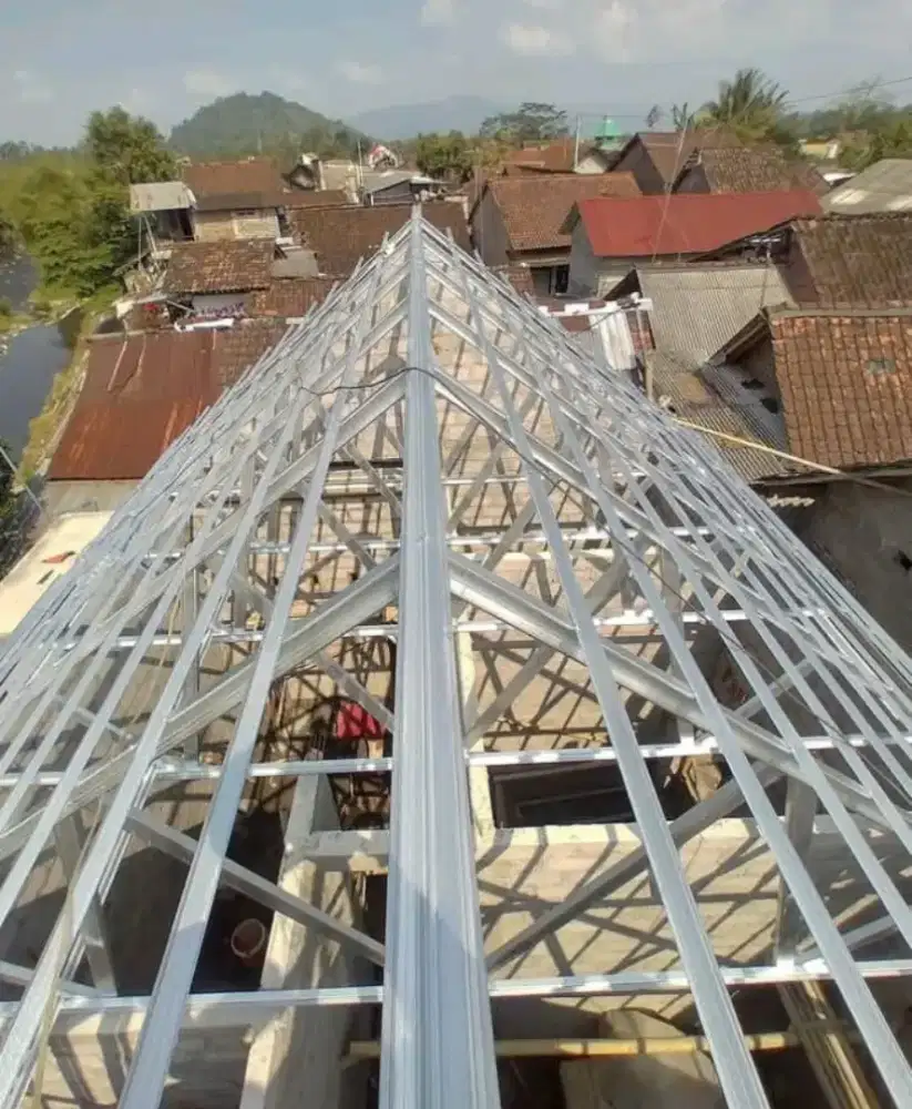 Baja ringan atap rumah rumah terpasang bahan dan jasa