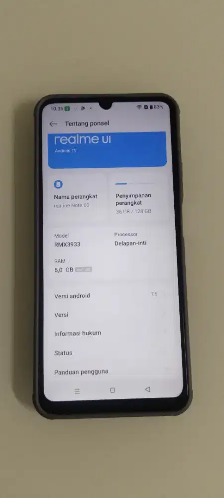 Realme note 60 ram6+6/128