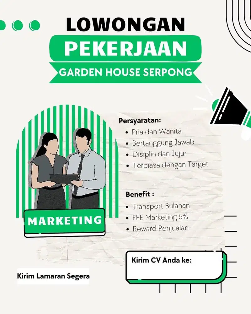 Lowongan Kerja Sales Marketing Garden House Serpong