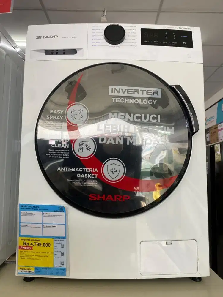 Bisa cicilan mesin cuci Sharp 8 kg promo cicilan bunga 0%