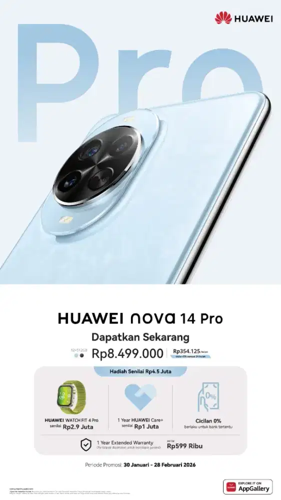 HUAWEI NOVA 14 PRO 12/512 FREE WATCH FIT 4 PRO