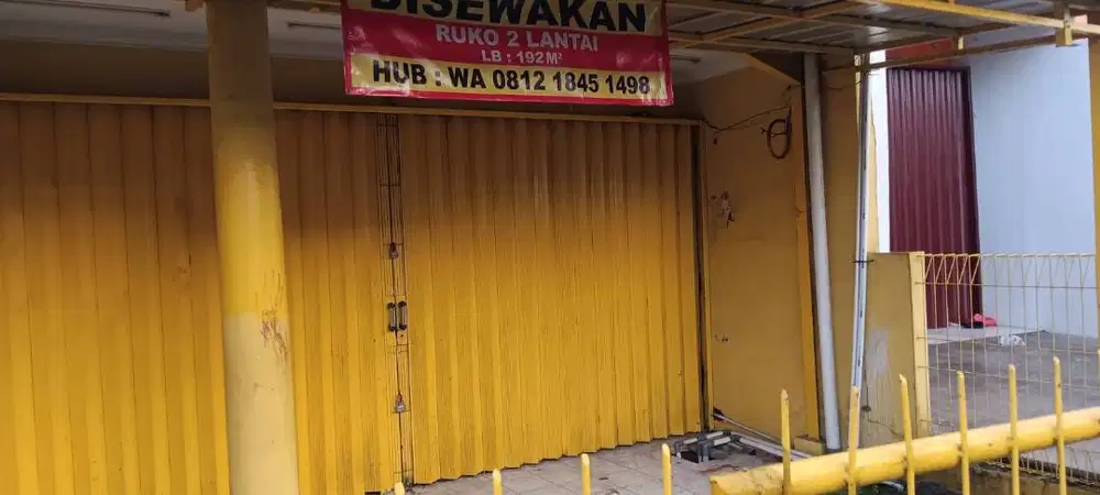 Disewakan: Ruko 2 lantai LT 192 M2/LB 192 M2 dekat UnPam