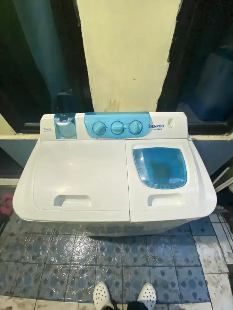 mesin cuci 2tabung merk denpoo normal dan mulus