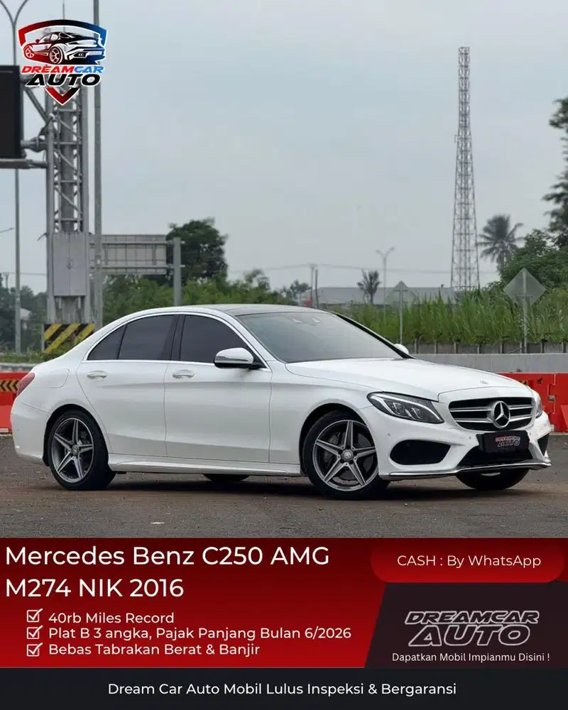 [ KM 40rb Miles ] Mercedes Benz C250 AMG 2015 Putih Non C200 7G Tronic