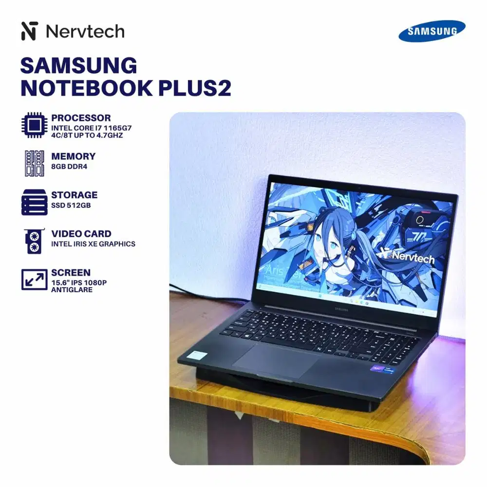 Samsung Notebook Plus2 Core i7 1165G7 Gen 11 8GB/512GB 15 inch 1080p