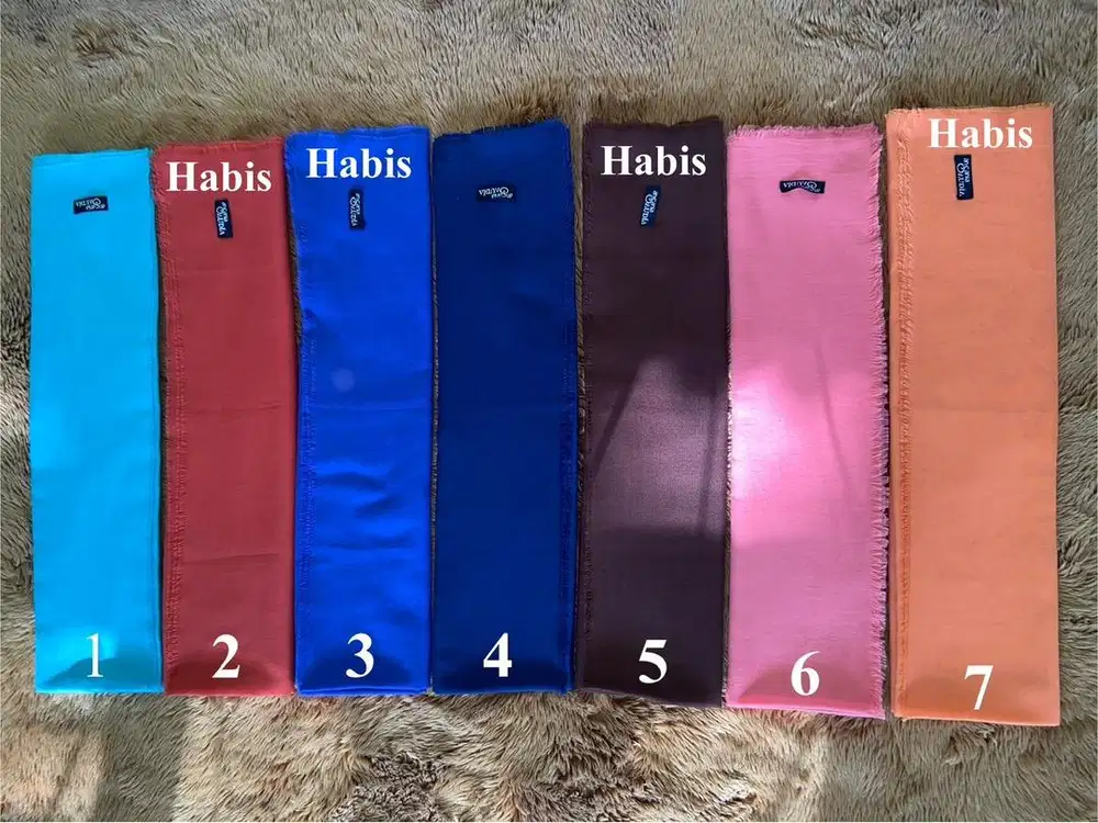 Jilbab Hijab Segiempat Polos Ansania Aleeya Saudia Voal Rawis Preloved