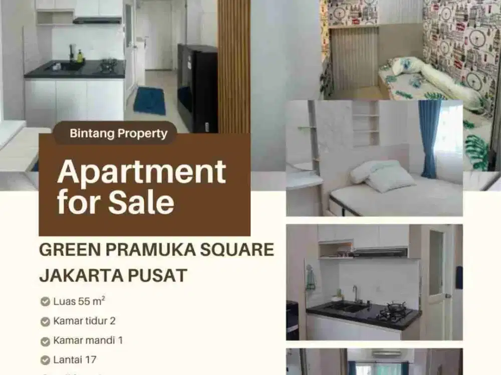 Dijual Apartemen Green Pramuka Square Jakarta Pusat